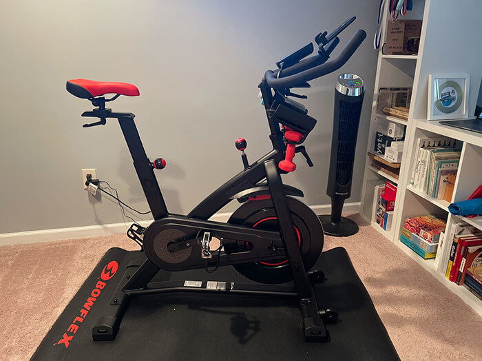 Photo of Abby and Christopher's exercise bike.
