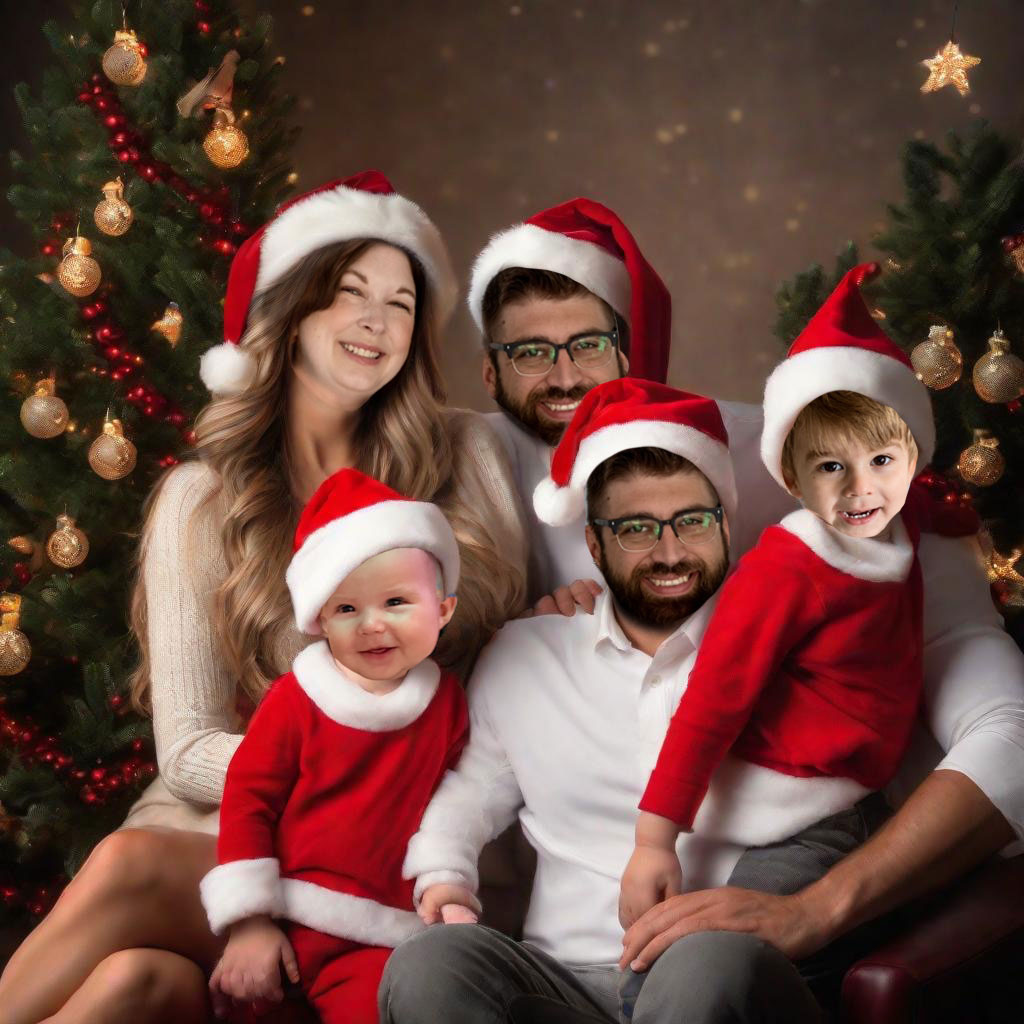AI Generated family holiday photo